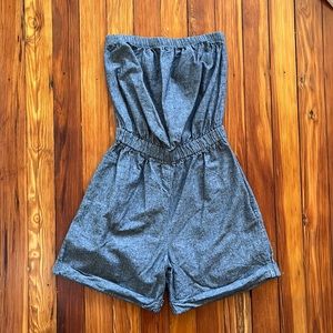 Vintage American Apparel Chambray Romper